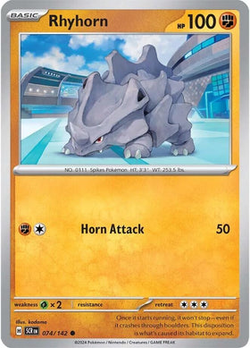 Rhyhorn [074/142] - (Stellar Crown) Reverse Holofoil