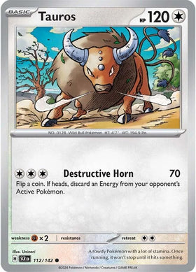 Tauros [112/142] - (Stellar Crown) Reverse Holofoil