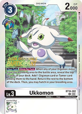 Ukkomon (2024 Regionals Participant) [BT16-082 R] [Beginning Observer] Foil
