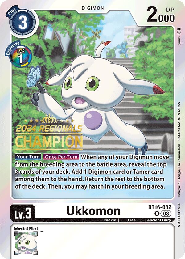 Ukkomon (2024 Regionals Champion) [BT16-082 R] [Beginning Observer] Foil