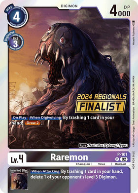 Raremon - P-101 (2024 Regionals Finalist) [P-101 P] [Digimon Promotion Cards] Foil