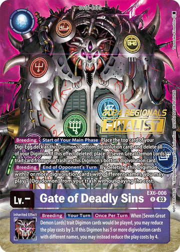 Gate of Deadly Sins (2024 Regionals Finalist) [EX6-006 R] [Infernal Ascension] Foil