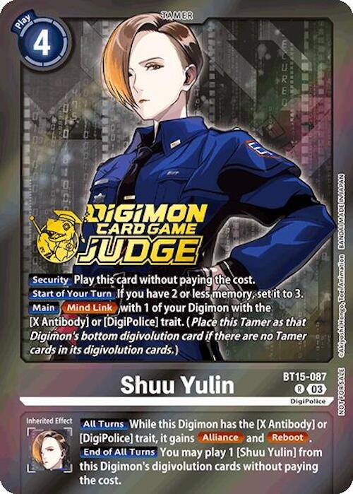 Shuu Yulin (Judge Pack 6) [BT15-087 R] [Exceed Apocalypse] Foil