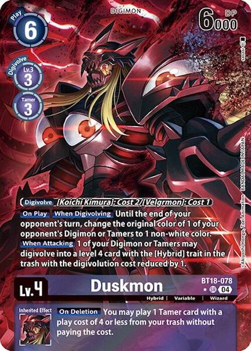 Duskmon (Alternate Art) [BT18-078 SR] [Release Special Booster 2.0] Foil