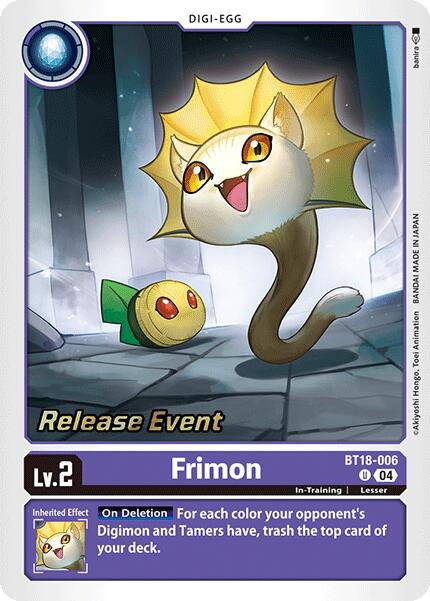 Frimon [BT18-006 U] [Release Special Booster 2.0 Celebration Event Cards] Foil
