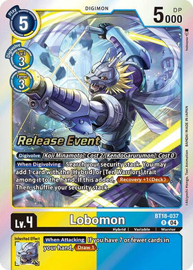 Lobomon [BT18-037 R] [Release Special Booster 2.0 Celebration Event Cards] Foil