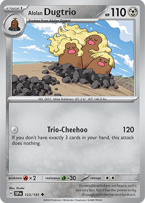 Alolan Dugtrio [123/191] - (Surging Sparks) Reverse Holofoil