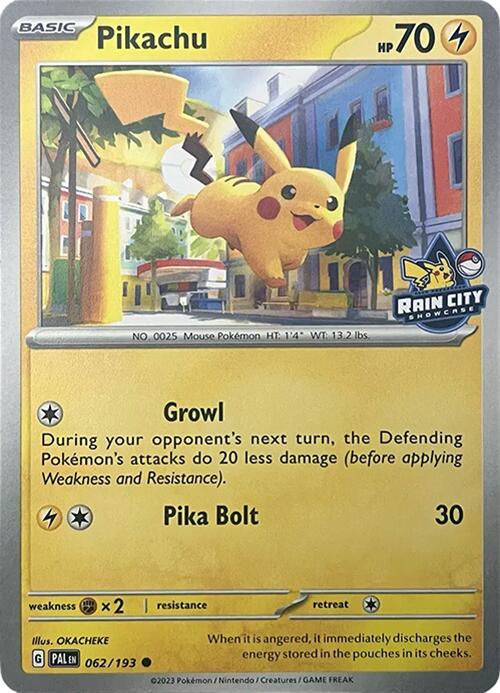 Pikachu (Rain City Showcase) [062/193] [Miscellaneous Cards & Products]