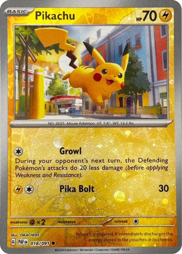 Pikachu - 018/091 (Reverse Cosmos Holo) [018/091] [Miscellaneous Cards & Products] Reverse Holofoil