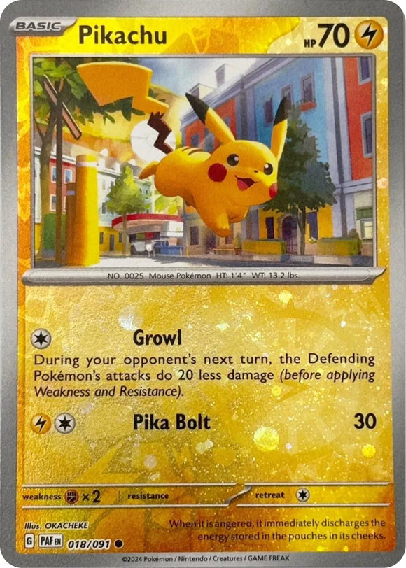 Pikachu - 018/091 (Reverse Cosmos Holo) [018/091] [Miscellaneous Cards & Products] Reverse Holofoil
