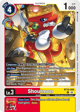Shoutmon [BT19-008 U] [Release Special Booster 2.5]