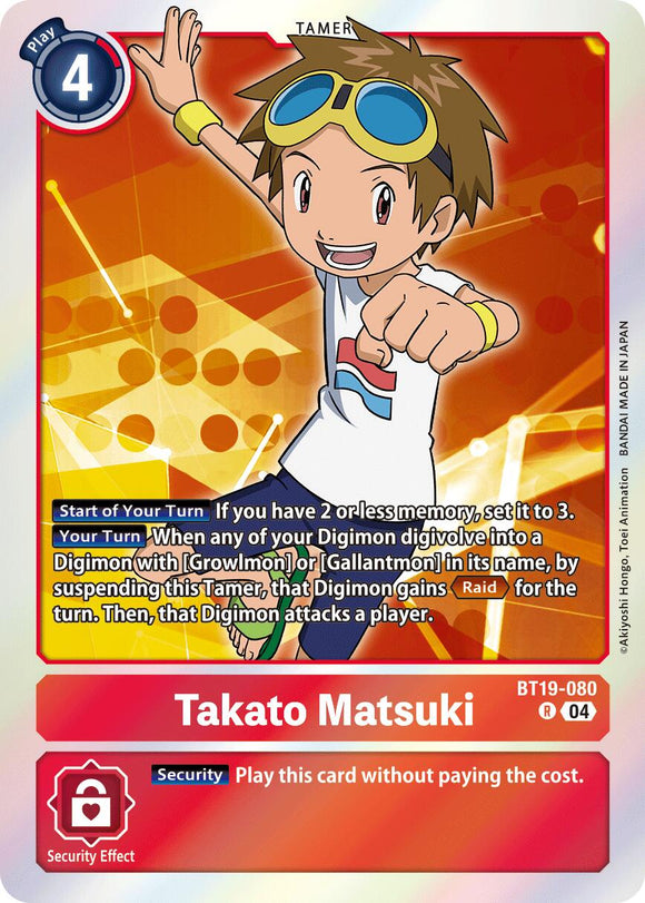 Takato Matsuki [BT19-080 R] [Release Special Booster 2.5] Foil