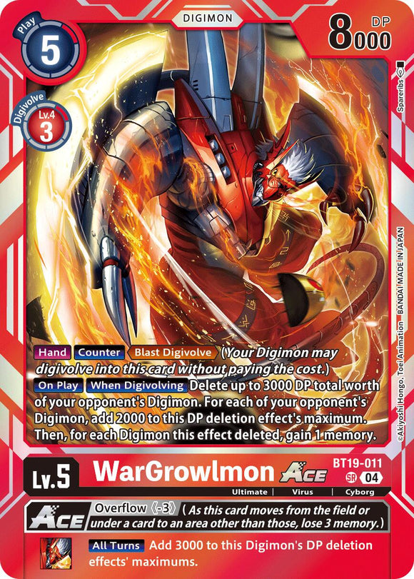 WarGrowlmon ACE [BT19-011 SR] [Release Special Booster 2.5] Foil