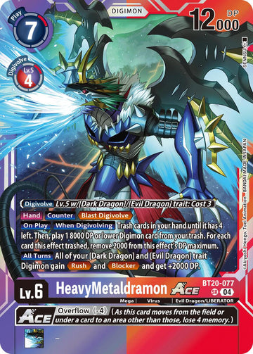 HeavyMetaldramon ACE [BT20-077 SR] [Release Special Booster 2.5] Foil