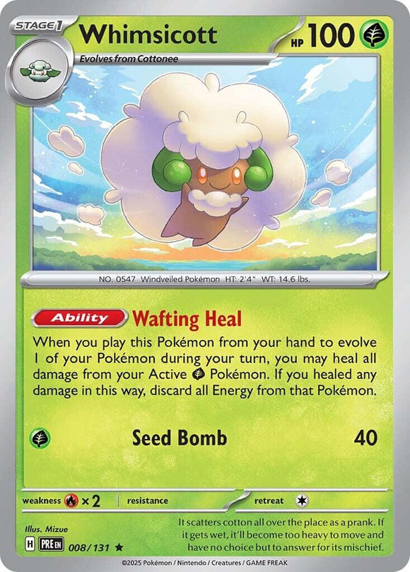 Whimsicott [008/131] [Prismatic Evolutions] Reverse Holofoil