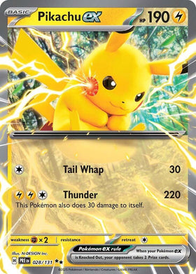 Pikachu ex [028/131] - (Prismatic Evolutions) Holofoil
