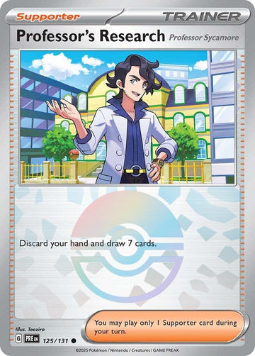 Professor's Research [Professor Sycamore] (Poke Ball Pattern) [125/131] [Prismatic Evolutions] Holofoil