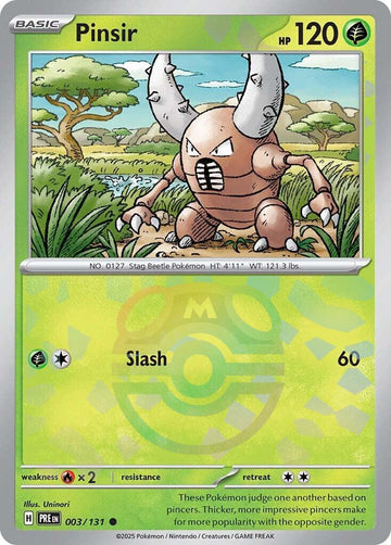 Pinsir (Master Ball Pattern) [003/131] - (Prismatic Evolutions) Holofoil