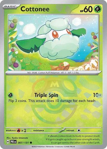 Cottonee (Master Ball Pattern) [007/131] - (Prismatic Evolutions) Holofoil