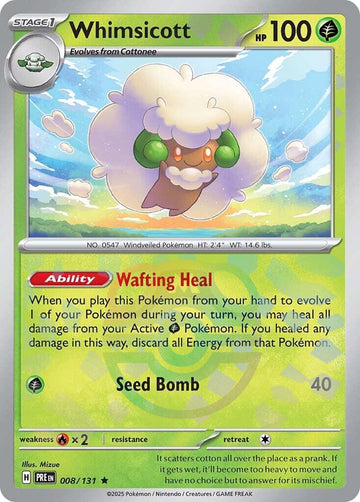 Whimsicott (Master Ball Pattern) [008/131] - (Prismatic Evolutions) Holofoil