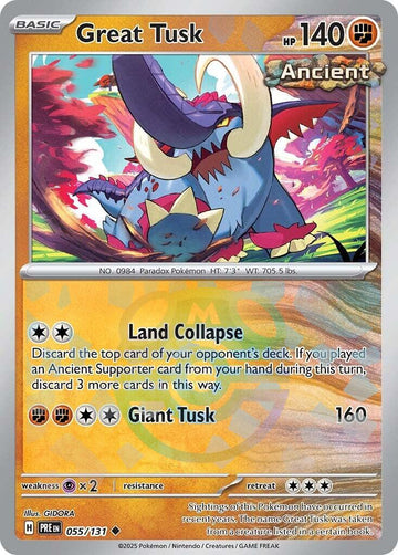 Great Tusk (Master Ball Pattern) [055/131] - (Prismatic Evolutions) Holofoil