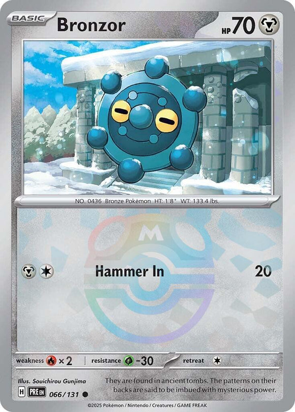 Bronzor (Master Ball Pattern) [066/131] - (Prismatic Evolutions) Holofoil