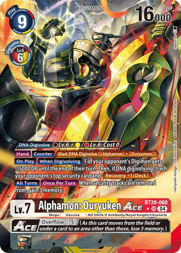 Alphamon: Ouryuken ACE (Alternate Art) [BT20-060 SR] [Release Special Booster 2.5] Foil