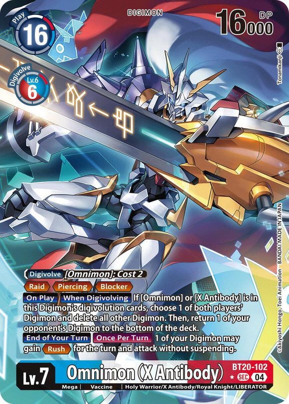 Omnimon (X Antibody) (Alternate Art) [BT20-102 SEC] [Release Special Booster 2.5] Foil