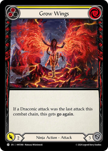 Grow Wings (Yellow) [HNT090] [The Hunted] Rainbow Foil