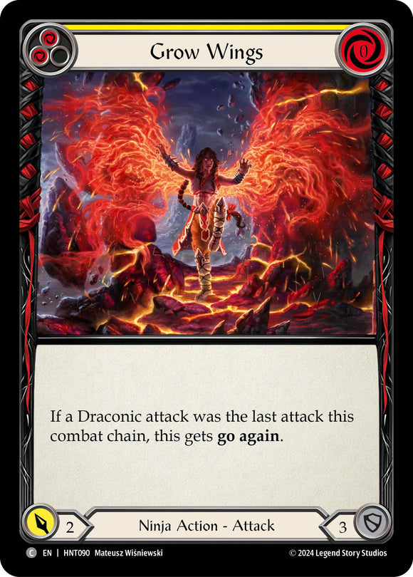 Grow Wings (Yellow) [HNT090] [The Hunted] Rainbow Foil