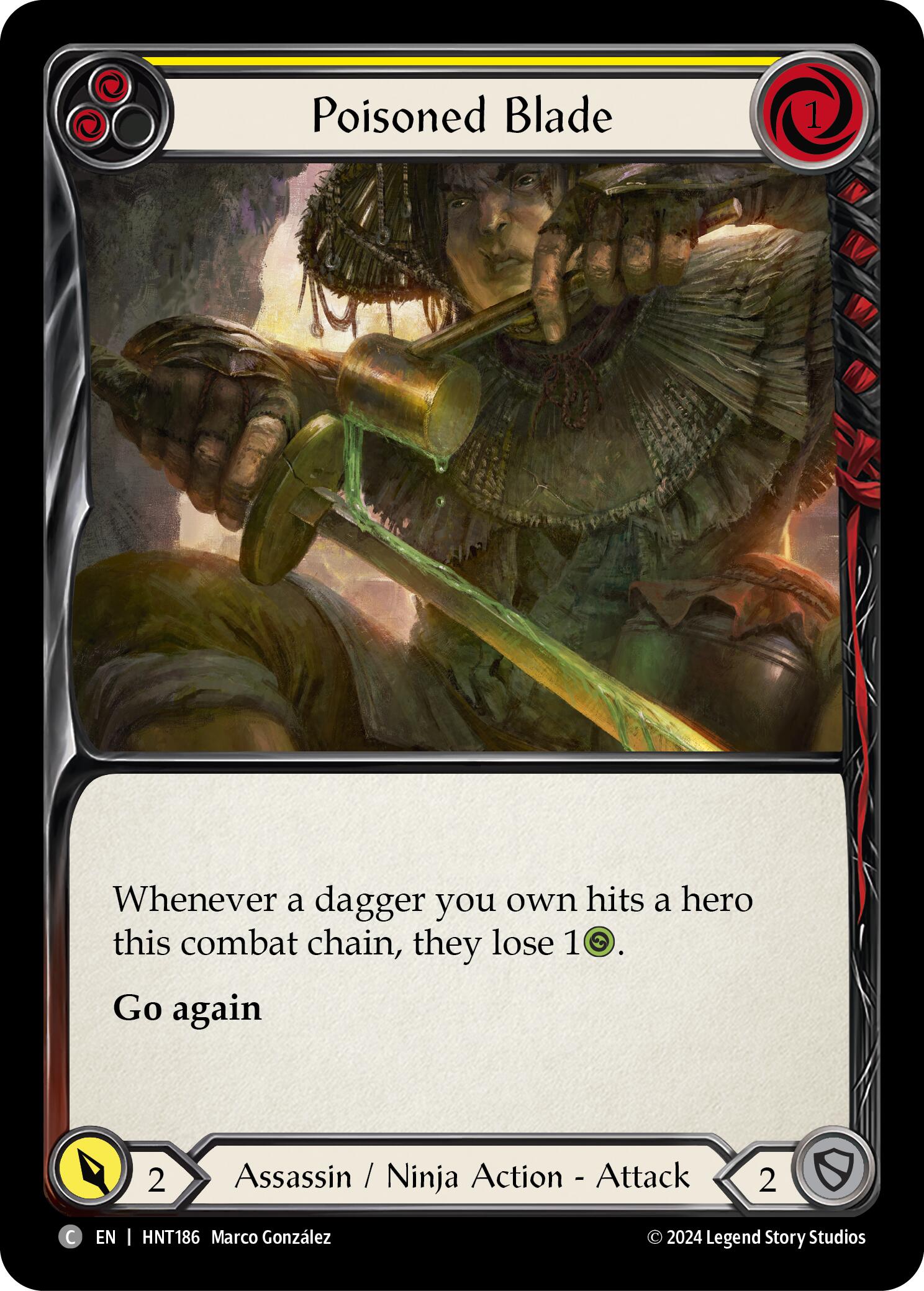 Poisoned Blade (Yellow) [HNT186] [The Hunted] Rainbow Foil