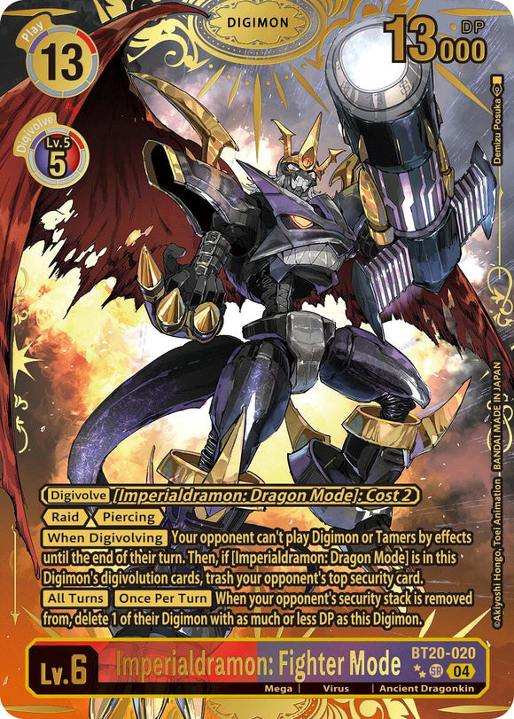 Imperialdramon: Fighter Mode (Textured) [BT20-020 SR] [Release Special Booster 2.5] Foil