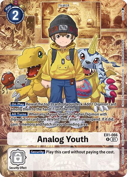 Analog Youth (Limited Card Pack) [EX1-066 R] [World Convergence] Foil