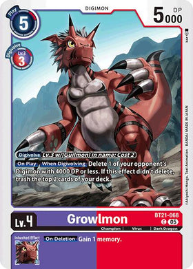 Growlmon [BT21-068 C] [World Convergence]
