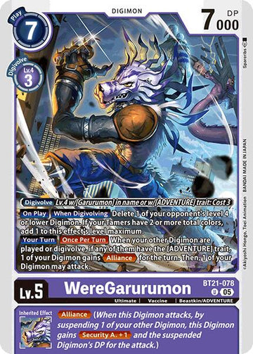 WereGarurumon [BT21-078 U] [World Convergence]