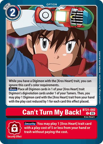 Can't Turn My Back! [BT21-092 C] [World Convergence]