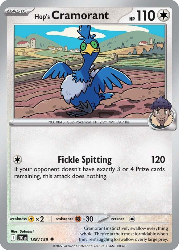 Hop's Cramorant [138/159] [Journey Together] Reverse Holofoil