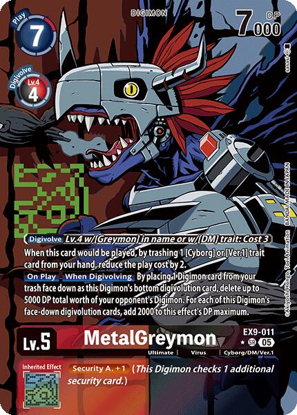 MetalGreymon (Alternate Art) [EX9-011 SR] [Versus Monsters] Foil