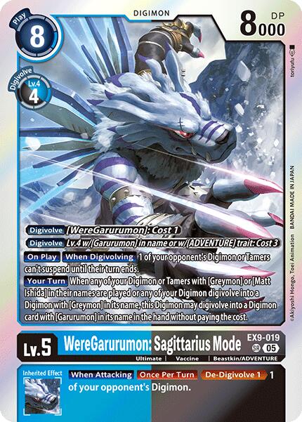 WereGarurumon: Sagittarius Mode [EX9-019 SR] [Versus Monsters] Foil