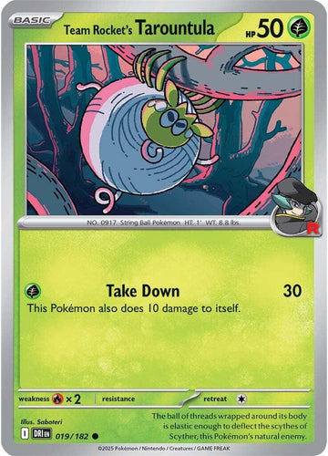 Team Rocket's Tarountula [019/182] [Destined Rivals] Reverse Holofoil