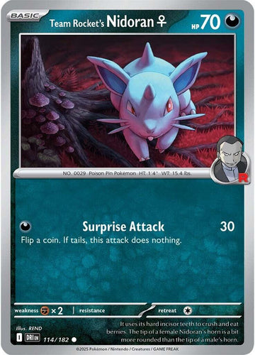 Team Rocket's Nidoran [114/182] [Destined Rivals] Reverse Holofoil