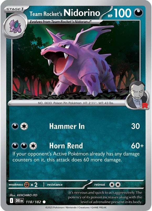 Team Rocket's Nidorino [118/182] [Destined Rivals]