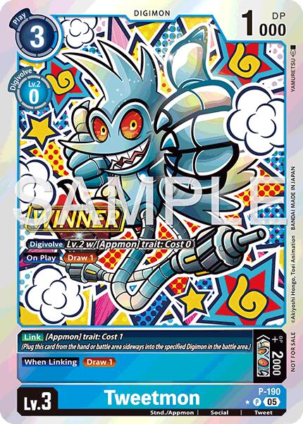 Tweetmon (Store Tournament 2025 Vol.3 Winner Pack) [P-190 P] [Digimon Promotion Cards] Foil