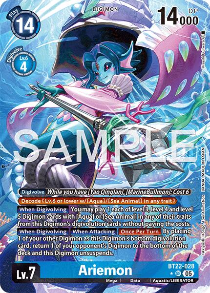 Ariemon (Alternate Art) [BT22-028 SR] [Cyber Eden] Foil