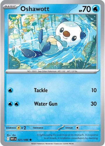 Oshawott [021/086] [White Flare] Reverse Holofoil