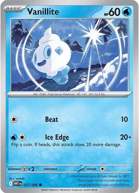 Vanillite [027/086] [White Flare] Reverse Holofoil