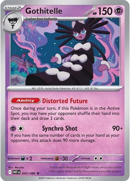 Gothitelle [043/086] [White Flare] Reverse Holofoil