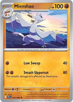 Mienshao [053/086] [White Flare] Reverse Holofoil