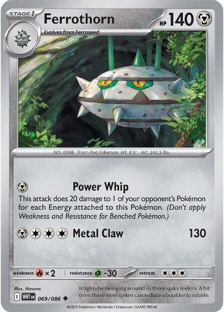 Ferrothorn [069/086] [White Flare] Reverse Holofoil
