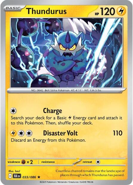 Thundurus [033/086] [Black Bolt] Reverse Holofoil